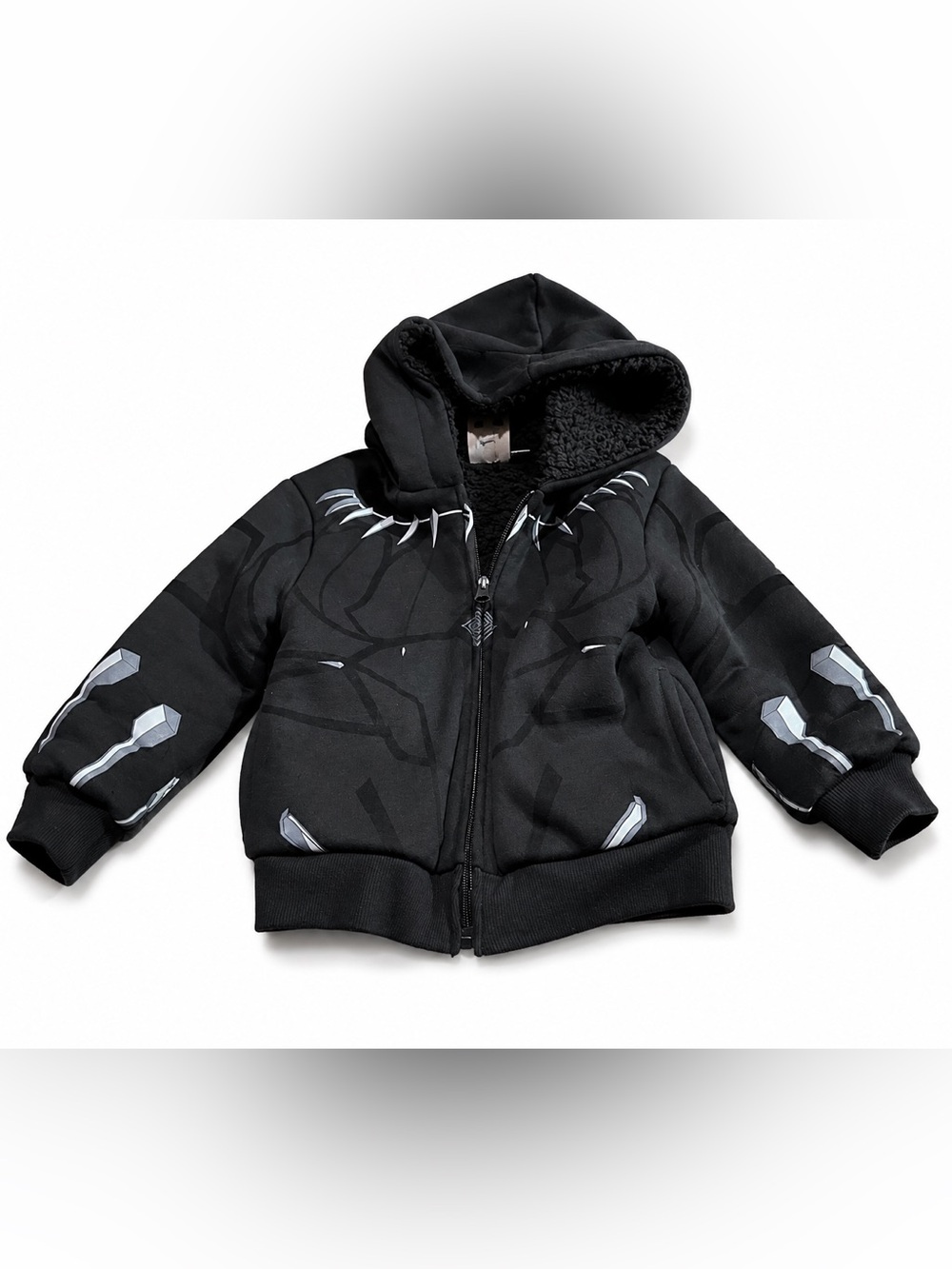 Marvel Black Panther Hoodie Jacket Boy‎ Toddler  3T Disney Zip Front